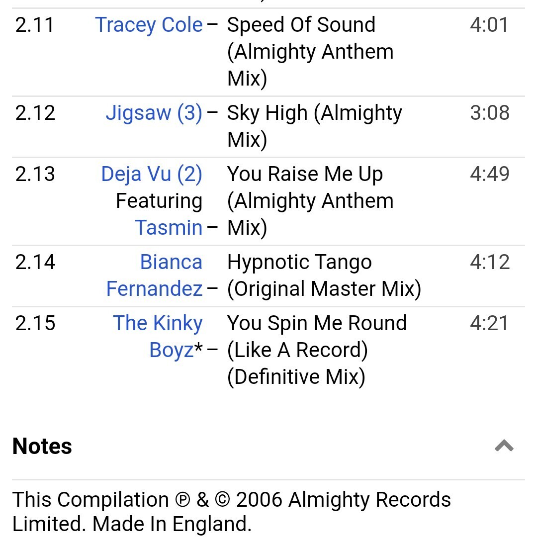 『Almighty Definitive Collection 4』Thelma Houston,Diana Ross,LeAnn Rimes,Mary Griffin,Jigsawの画像10
