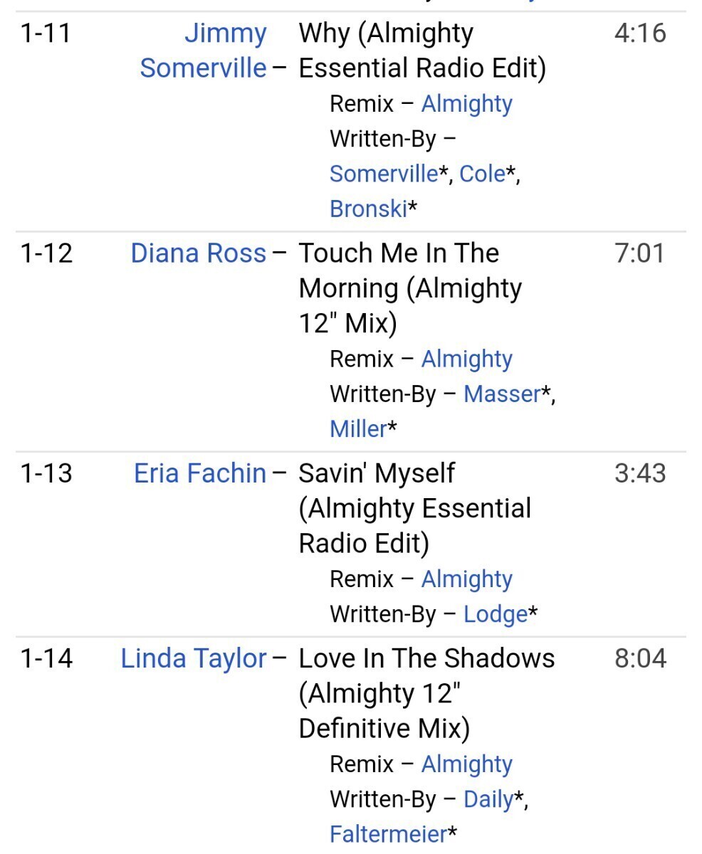 『Almighty Presents... NRG Anthems Volume 2』Angie Gold / Eat You Up ダンシング・ヒーロー Evelyn Thomas,Diana Ross_画像8