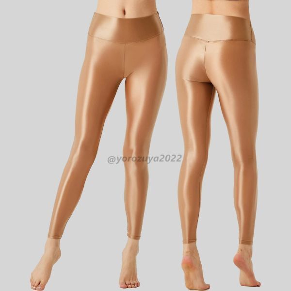 102-401-24pitapita lustre gloss gloss high waist leggings pants [ Brown,XL] men's lady's cosplay sexy costume.2