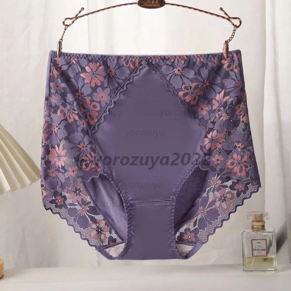 121-133-9 flower race lustre gloss . bread tea [ pink,XL degree (F)] lady's underwear shorts large size pants Ran Jerry.3