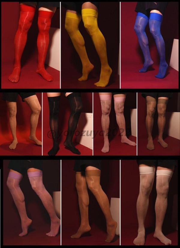 117-122-8 this . man. knee-high stockings![ Brown,F size ] men's inner Match . bread -stroke tights stockings sexy.3