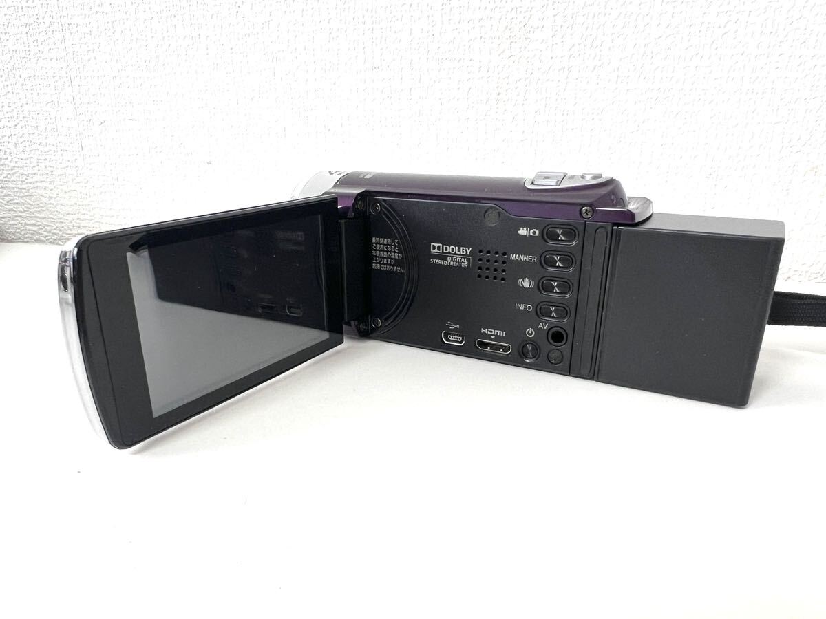 ○ 動作品 JVC ケンウッド GZ-E117-V 2012年製 ビデオカメラ FULL HD 40x KONICA MINOLTA HD LENS バッテリー 2個 DCコード 付き の画像6