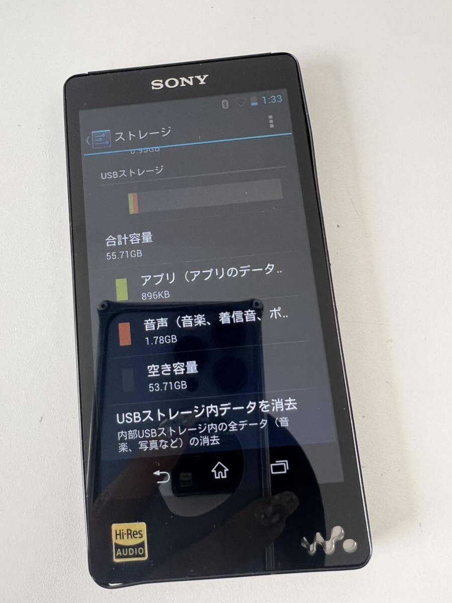 ○ 動作品 SONY WALKMAN NW-F887ソニー ウォークマン 64GB ブラックBluetooth ハイレゾ _画像7