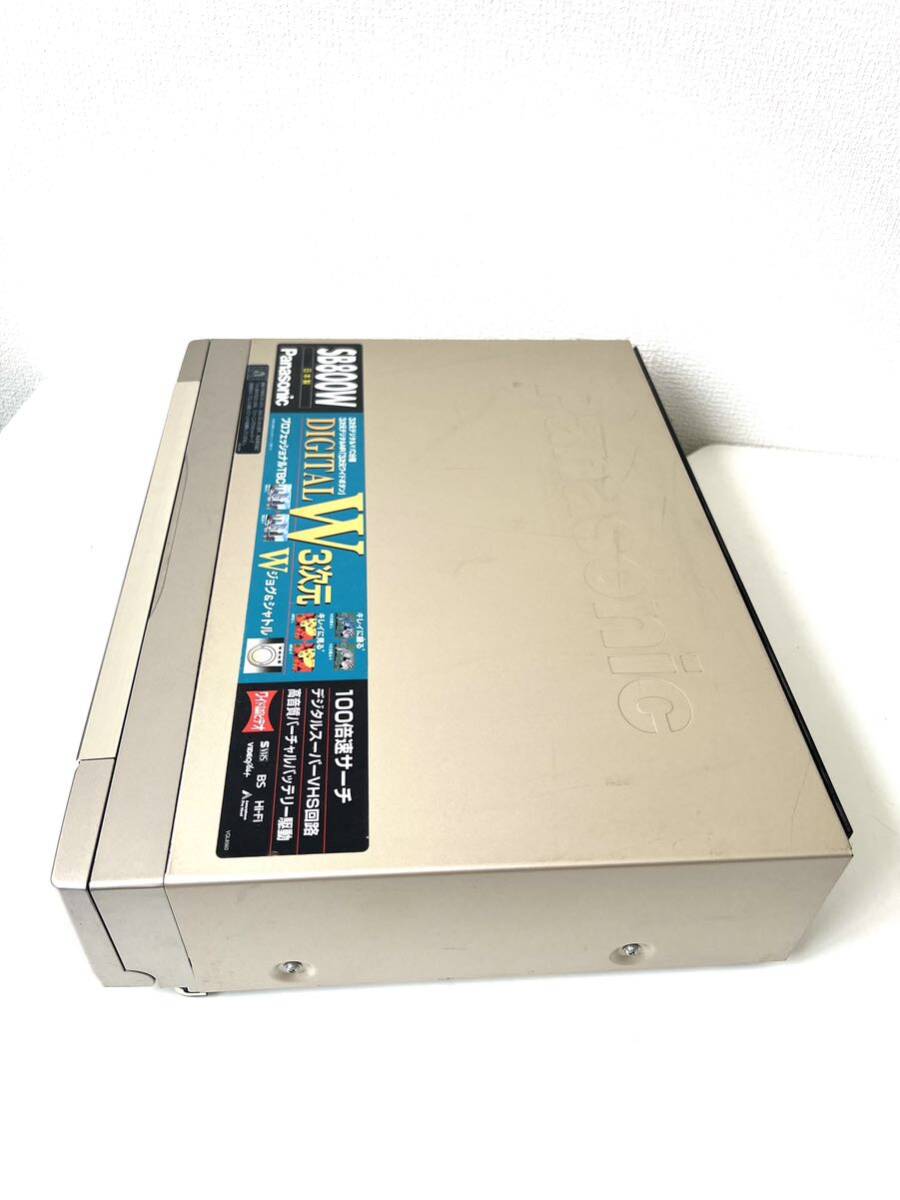 ○ 動作品 Panasonic パナソニック ビデオデッキ NV-SB800W リモコン付き VHSデッキ 96年製の画像5