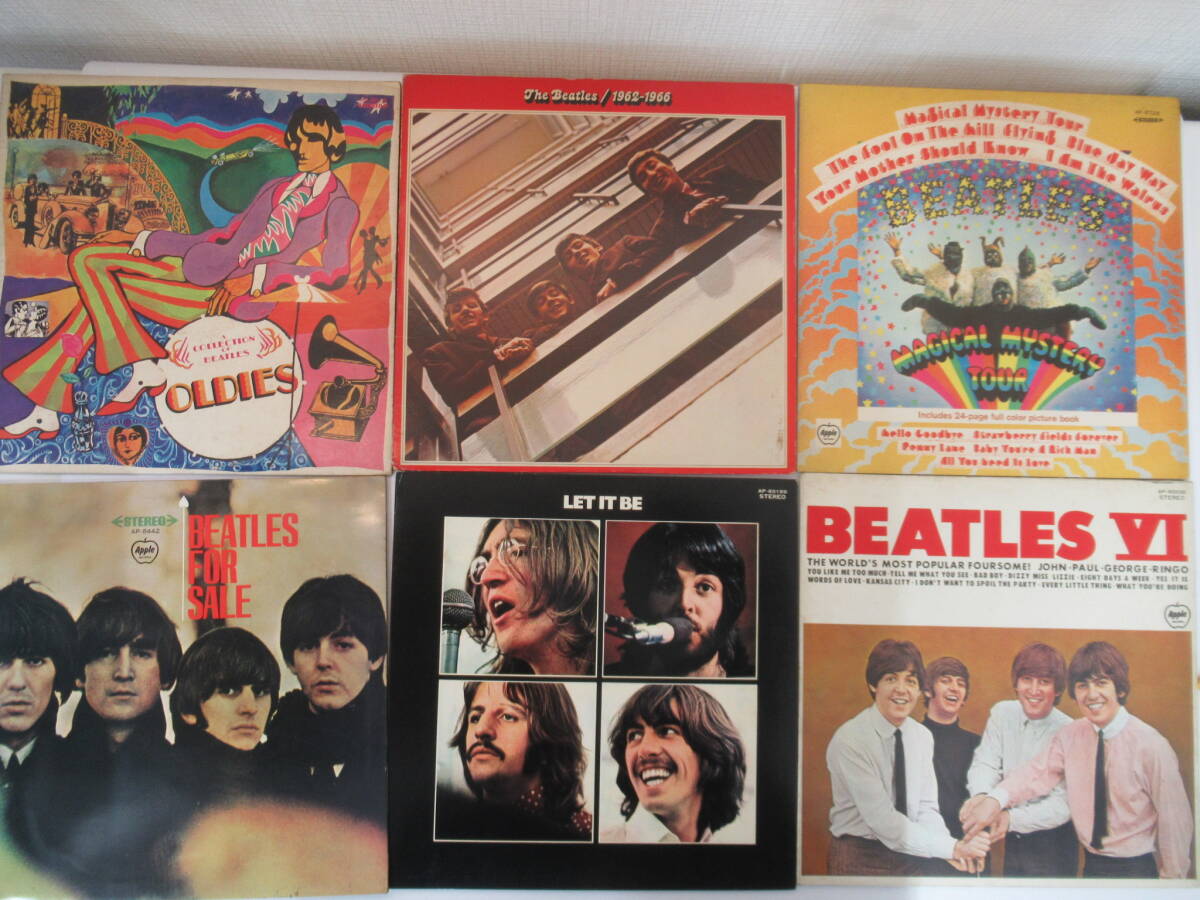 R67 ●THE BEATLES 国内盤 LPレコード 6組まとめ (※カラーレコード多数) 「LET IT BE」「A Collection of ビートルズ Oldies」など の画像1