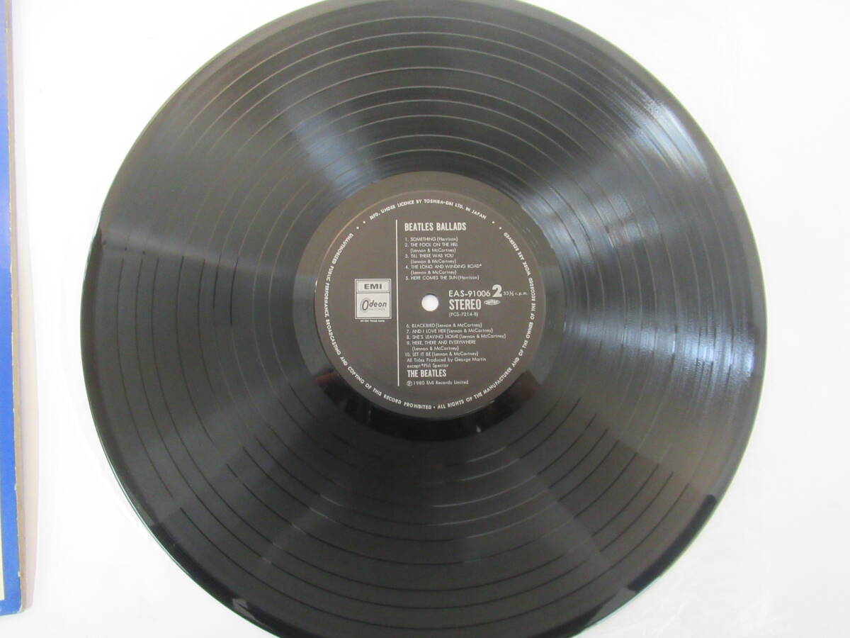 R61 ●※帯付き、美品 THE BEATLES 「ビートルズ・バラード・ベスト20」 国内盤 LP レコード EAS-91006 洋楽ロックの画像4