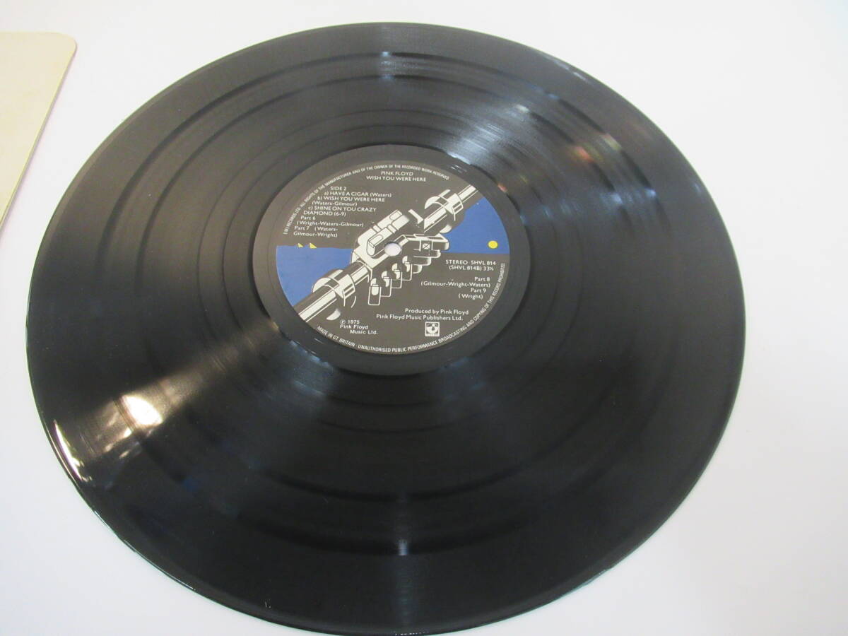 R30 ●※希少 ピンク・フロイド 英国初期プレス(GT BRITEN) 盤 「Wish You Were Here」PINK FLOYD 炎 UK LPレコードの画像6