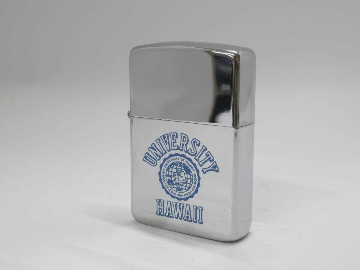 U62 〇ZIPPO ※未着火 ヴィンテージ UNIVERSITY HAWAII ハワイ大学 1986年製 箱付き ジッポ 喫煙具 ライターの画像2