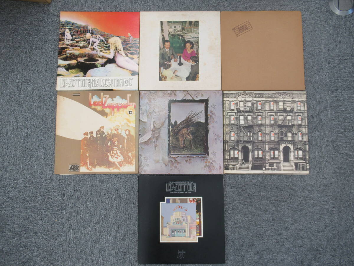 B78*LED ZEPPELIN domestic record LP record 7 collection [ LED ZEPPELIN Ⅱ ( poster attaching ), Ⅳ][PRESENCE][. become pavilion ] western-style music rockjimi-peiji