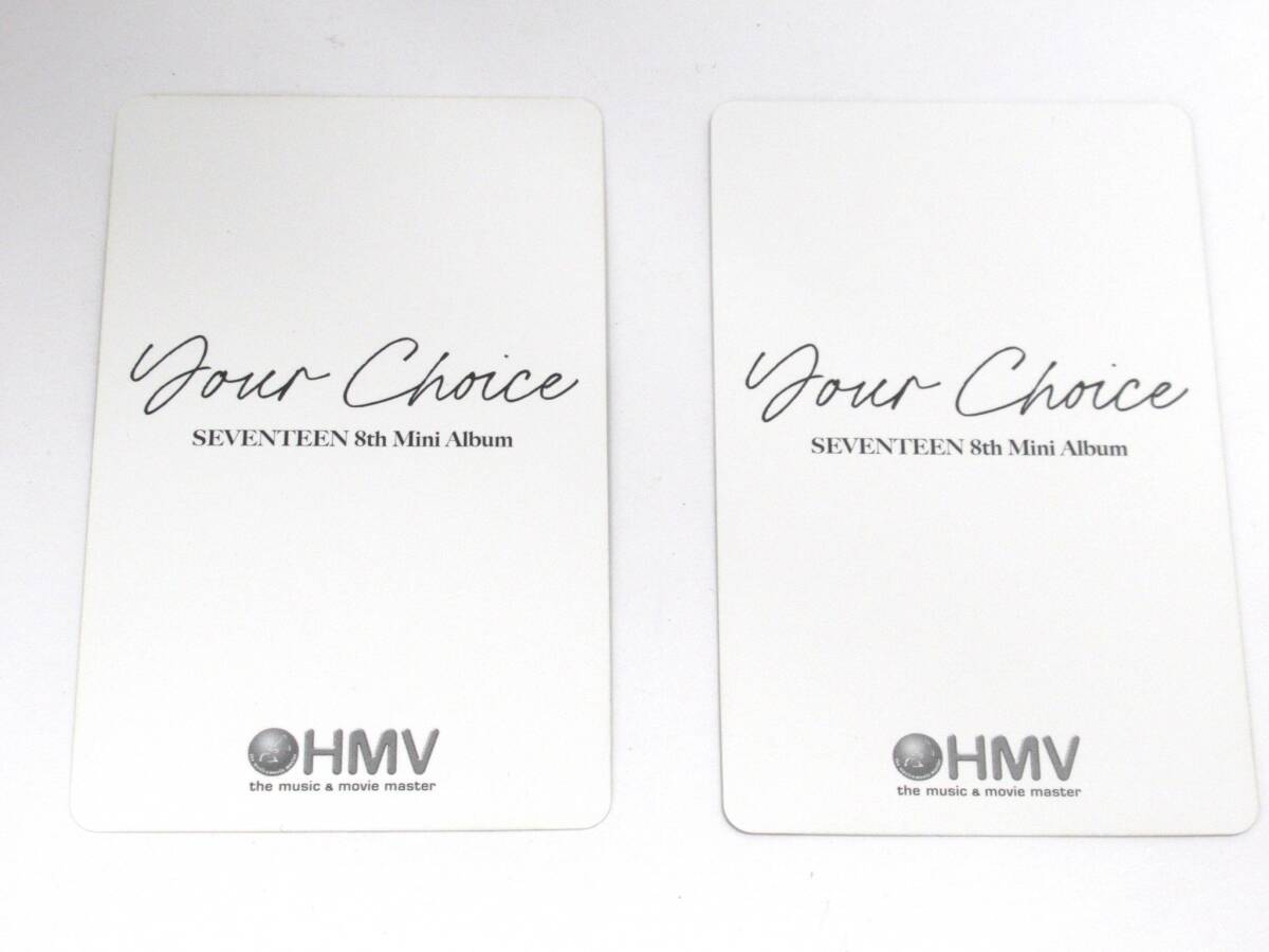 B11 0SEVENTEENmin is owon[Your Choice]HMV privilege trading card 2 pieces set Photocard THE8 WONWOO seven tea n