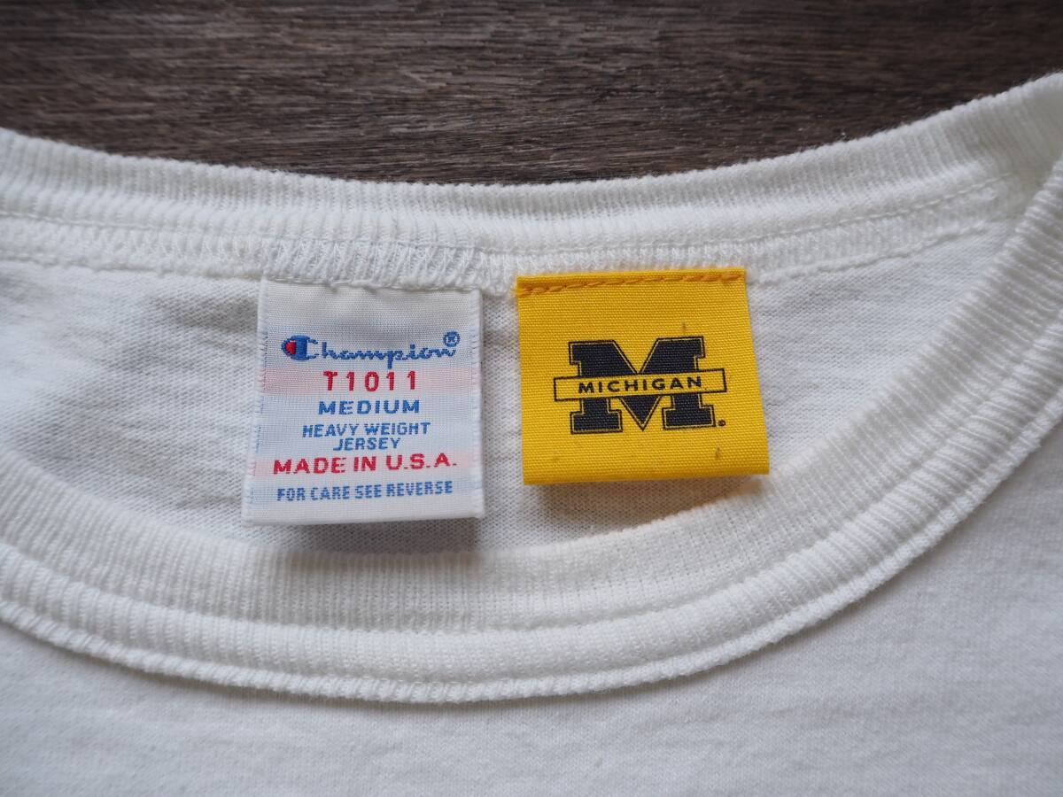 チャンピオン Champion T1011 ヘビーウエイト Tシャツ MADE IN USA M MICHIGAN_画像2