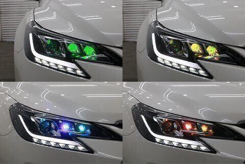 【BRASH】GRX130 マークX 中期/後期 オープニングモーション付 BRASH3眼カラーアイヘッドライト 流れるウィンカー 純正HiD 車検対応_画像7