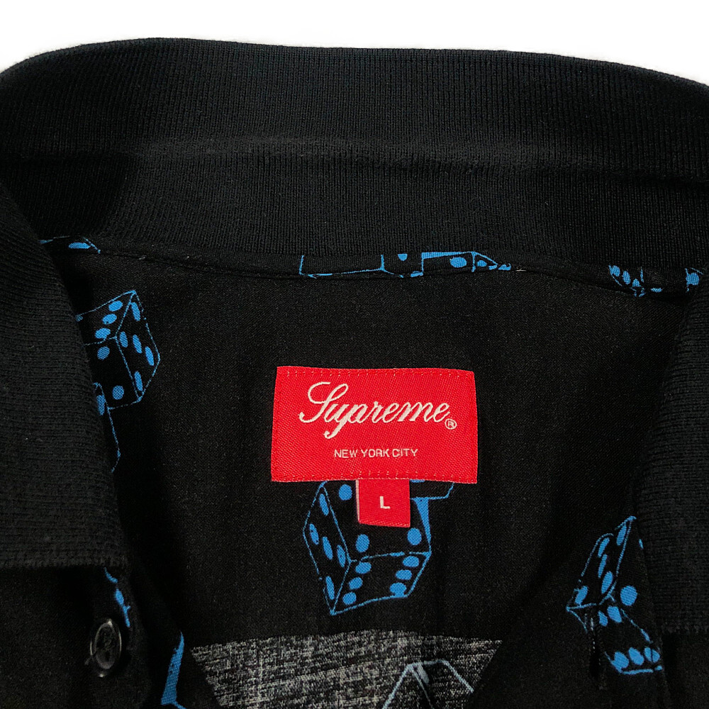 SUPREME シュプリーム 19SS Dice Rayon S/S Shirt ダイス レーヨンシック 半袖シャツ 黒 サイズL 正規品 / 32380の画像5