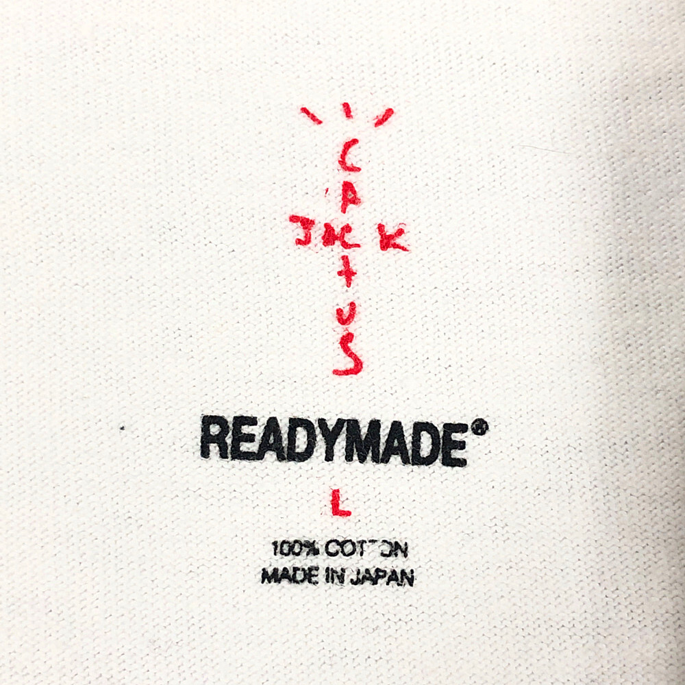 READYMADE レディメイド ×TRAVIS SCOTT トラヴィス スコット 半袖Ｔシャツ 白 サイズL 正規品 / Z2052_画像7