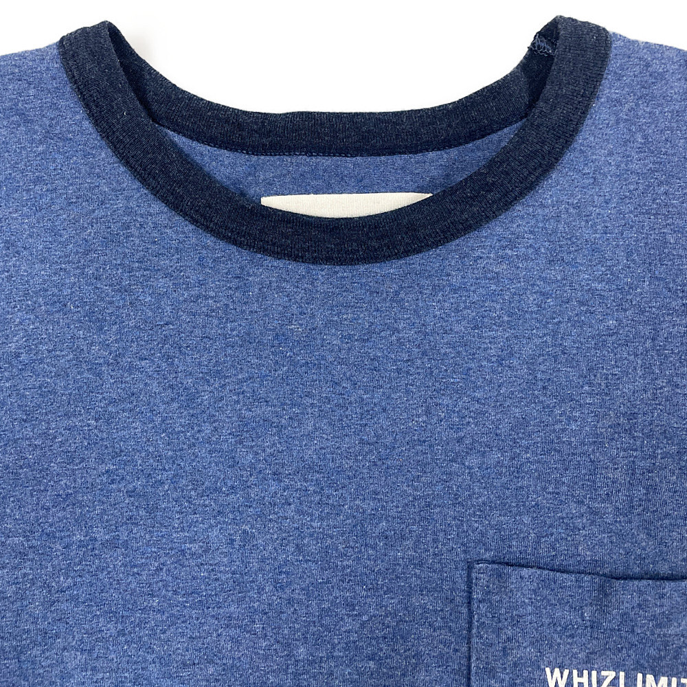 WHIZ LIMITED ウィズ 23SS ポケット付き リンガー 半袖Ｔシャツ 青 サイズM 正規品 / B4278_画像4