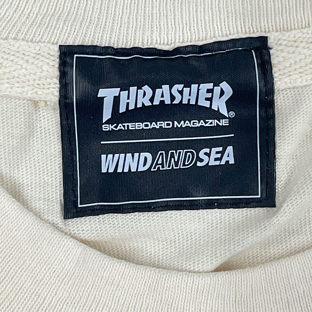 WIND AND SEA ウィンダンシー ×THRASHER スラッシャー 23SS 半袖Ｔシャツ アイボリー サイズS 正規品 / B3843_画像6