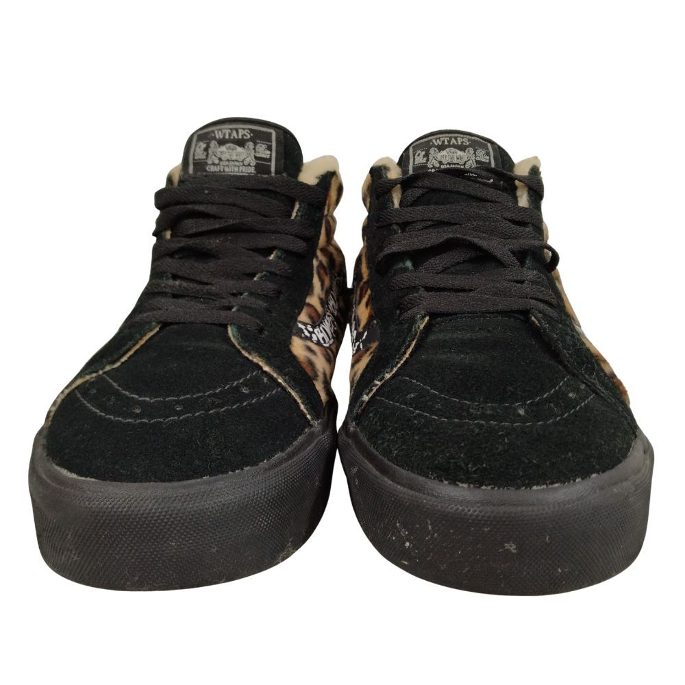 WTAPS ダブルタップス SK8-MID S SHERPA 裏地ボア シューズ スニーカー 黒×レオパード サイズUS11=29cm 正規品 / B5188の画像3