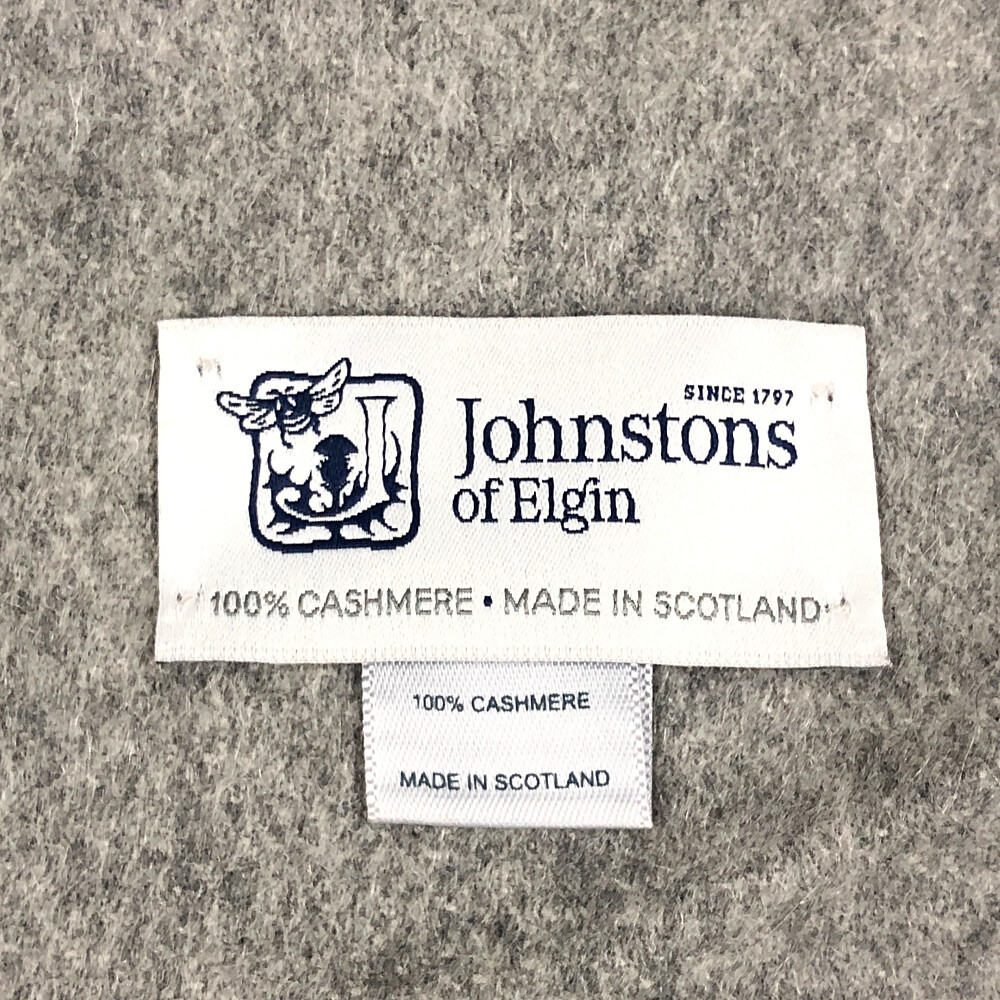 Johnstons of Elgin ジョンストンズ オブ エルガン カシミア100% 大判 ストール マフラー グレー 正規品 / 33231_画像5