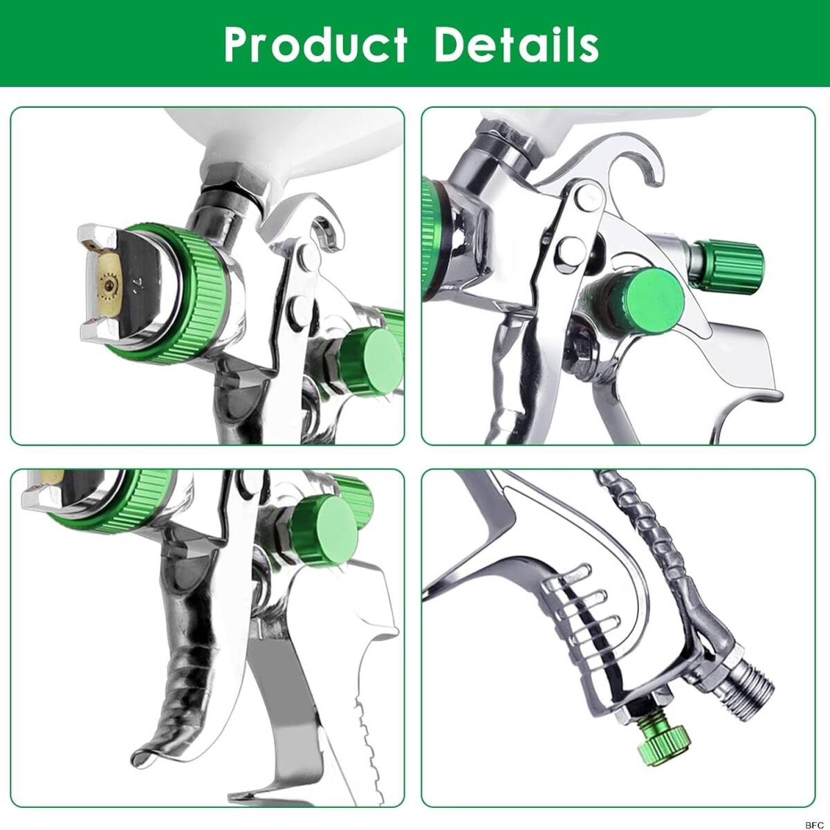  air spray gun gravity type calibre 1.4mm 1.7mm 2.0mm 600ml three kind nozzle attaching green free shipping painting air spray gun airbrush blow . attaching 