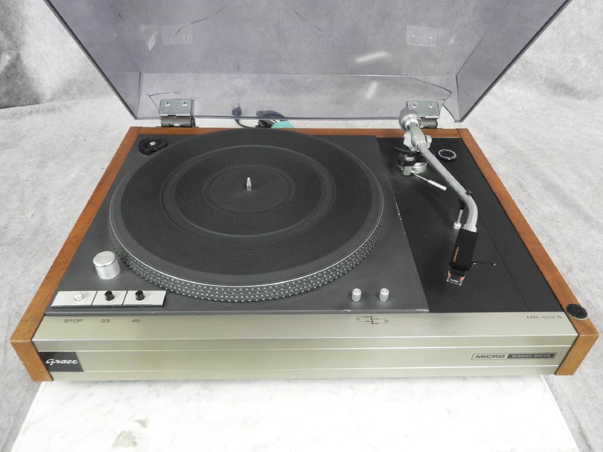 ☆ MICRO マイクロ精機 MR-622S レコードプレーヤー ターンテーブル + audio technica AT100E カートリッジ ☆ジャンク☆_画像2