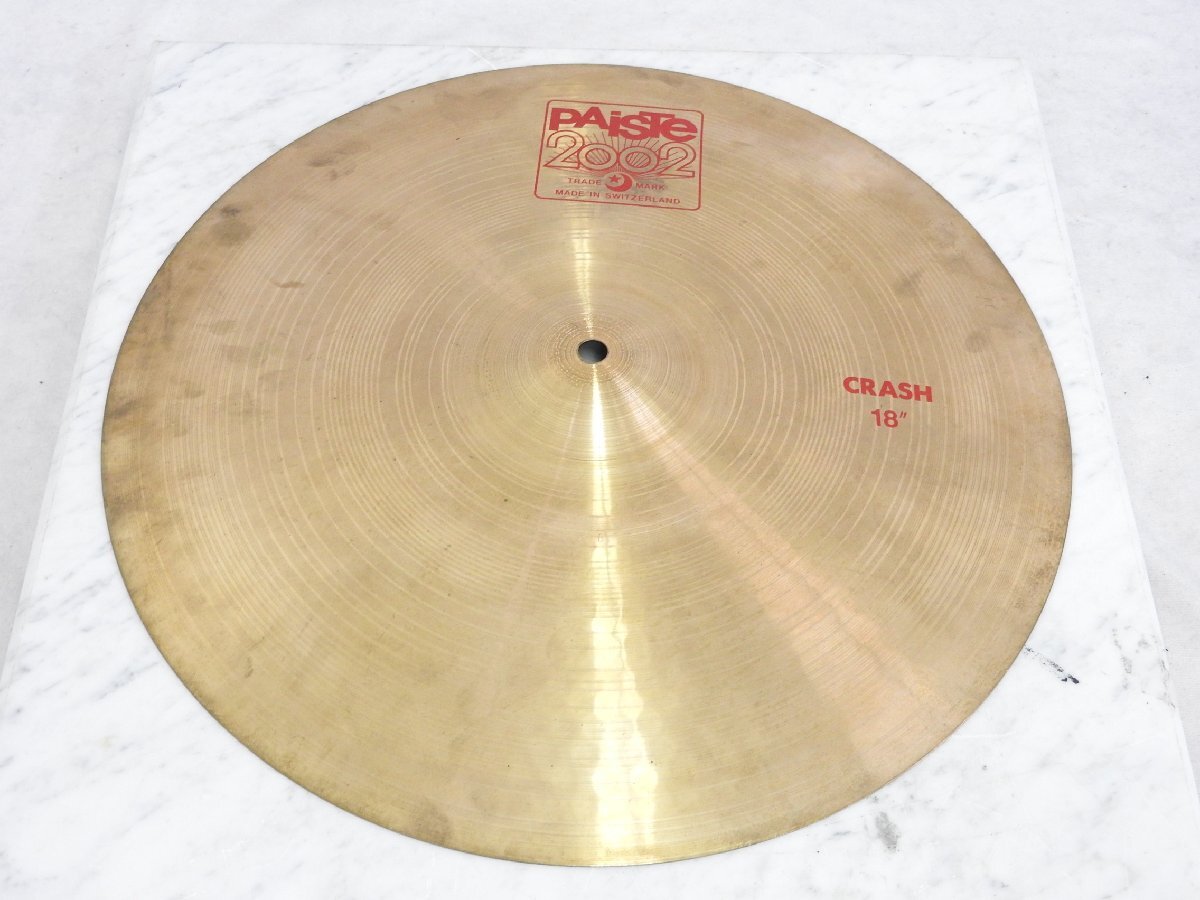 * PAISTE paiste 2002 авария тарелки CRASH 18 дюймовый * б/у *