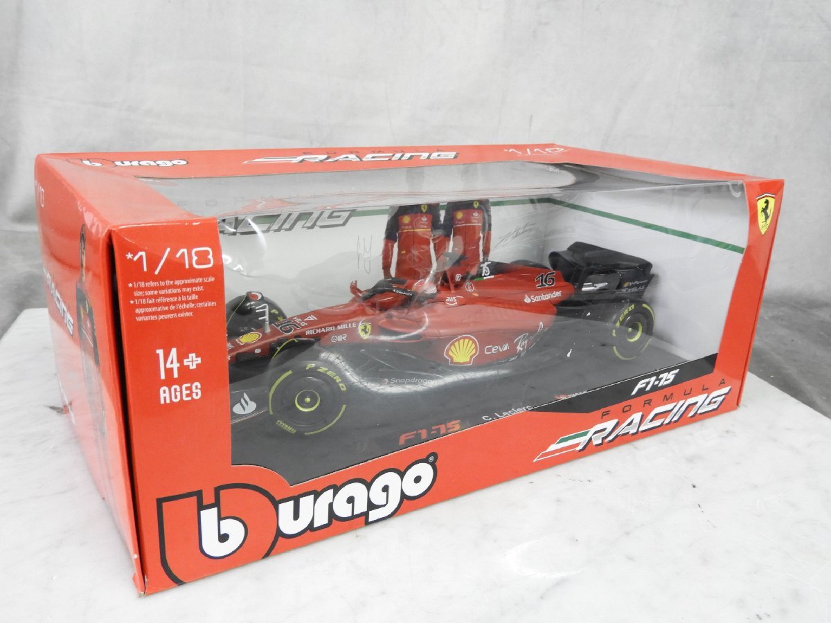 ☆Burago ブラーゴ Formula Racing F1-75 1/18 ミニカー 箱付き☆美品☆の画像7