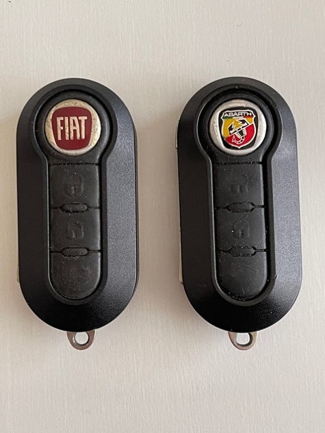 牛革リモコンキーケース FIAT フィアット ABARTH アバルト パンダ フィアットキーケース アバルトキーケース ミントグリーン色 1_画像10