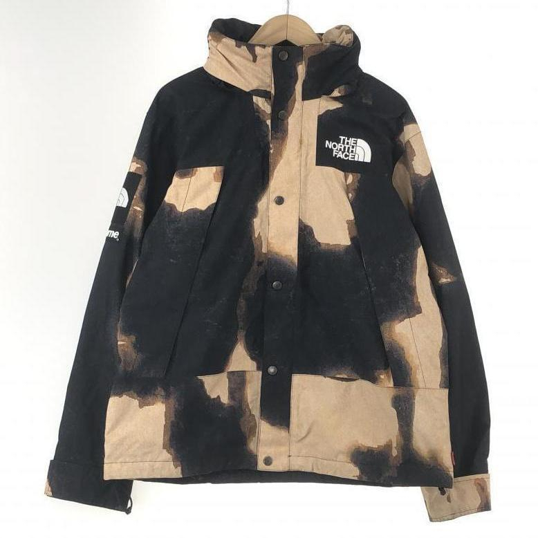 【中古】THE NORTH FACE × Supreme 21AW Bleached Denim Print Mountain Jacket M ブラック ノースフェイス シュプリーム[240010426474]_画像1