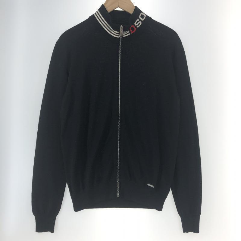 【中古】DSQUARED2 ジップニット カーディガン XS ブラック ディースクエアード[249008248776]_画像1