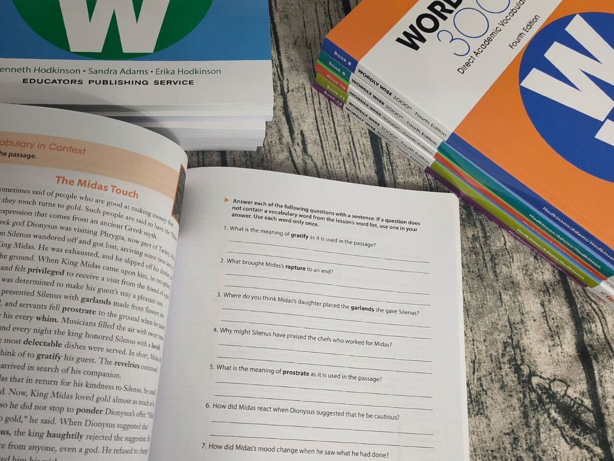 Wordly Wise 3000 4th Edition ワークブック＋練習問題＋解答書　一部コース付き　語彙力　英語教材　海外発送　新品_画像5