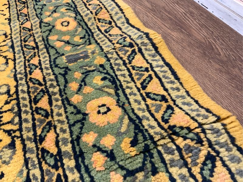 to rival rug * blue flower * large 246×169cmmoroko production .. rug antique furniture hand made carpet 02ARSRB240405005E
