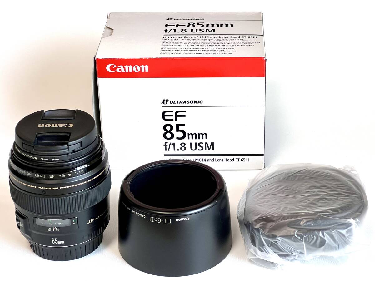 Canon キャノン EF85mm F1.8 USM オマケ有 【未使用 極美品】の画像1