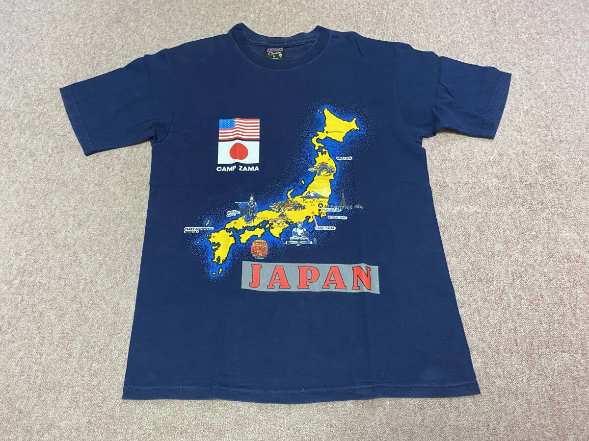 【100円～】☆レア☆CAMP ZAMA 在日米軍基地 所在地図Tシャツ Mサイズ 座間キャンプ ARMY NAVY AIR FORCE アメリカ軍 USDMの画像1