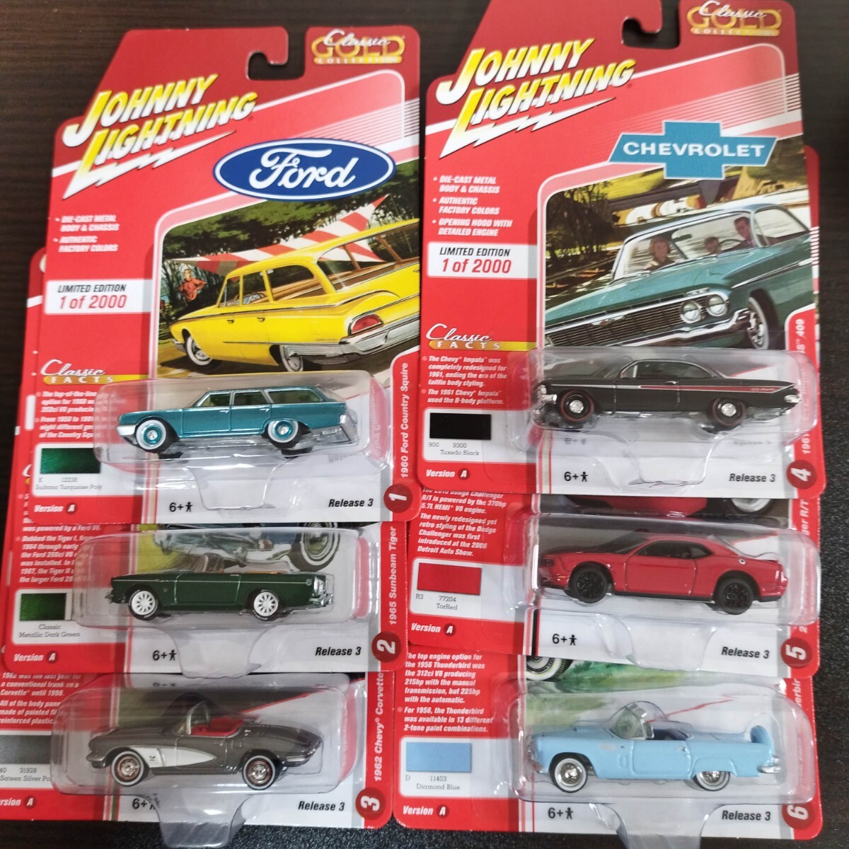 TADDT Johnny Lightning Classic Gold collection classic gold collection 6 pcs. set 2020 Release 3 VERSION A