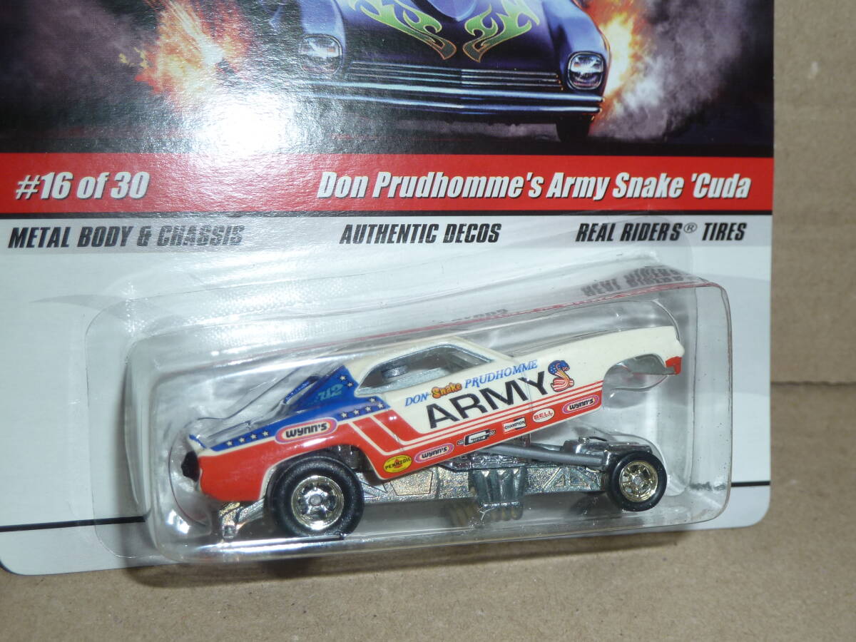 DRAG STRIP DEMONS【Don Prudhomme's Army Snake 'cuda】Hot Wheels クーダ ホットウィールの画像2