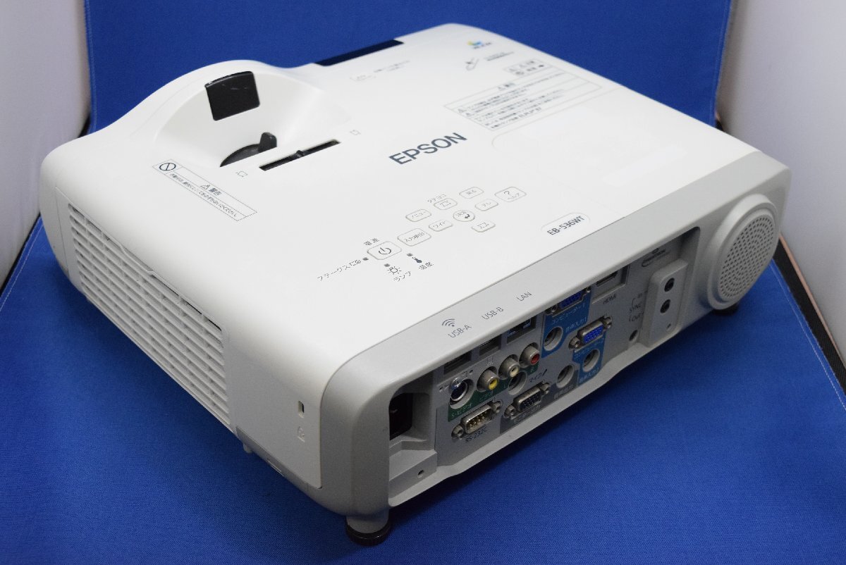 【ランプ時間 537H/送料無料/通電 起動 投影 OK/ジャンク】EPSON プロジェクター EB-536WT エプソン ぼやける症状有 S04835_画像5