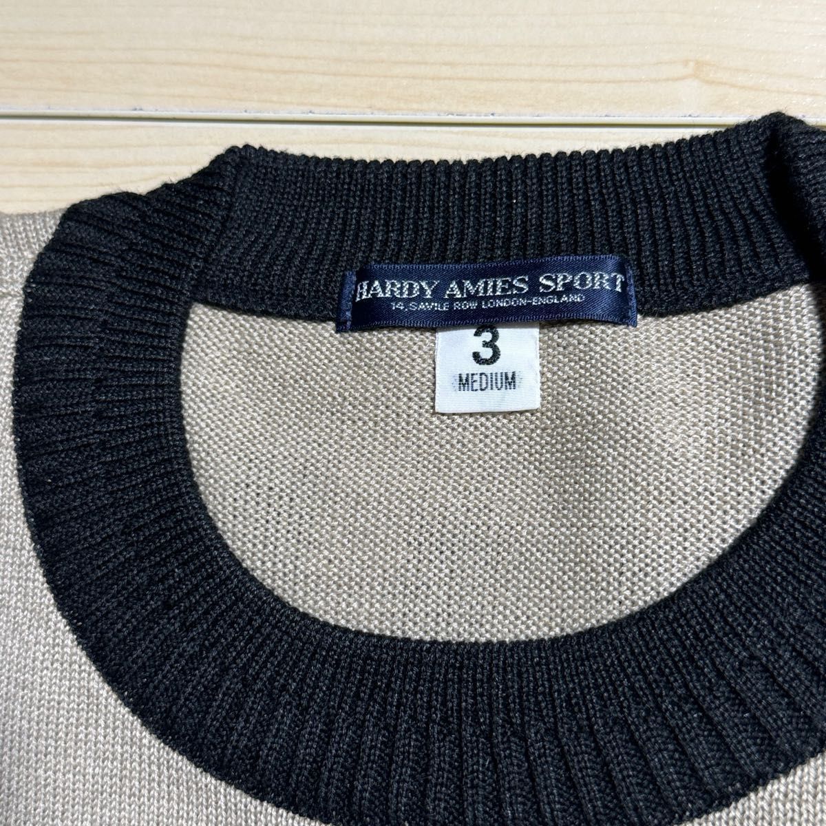 HARDY AMIES SPORT/ハーディエイミス/半袖ニット/メンズM/自宅長期保管品/訳あり