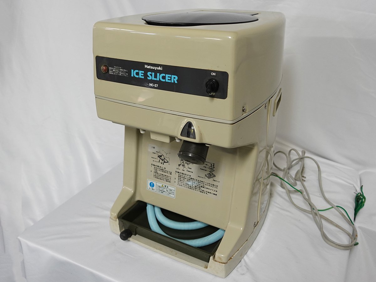 中部コーポレーション キューブアイススライサー かき氷機 初雪 HC-27 W330×D420×H480 業務用 厨房 中古★94540