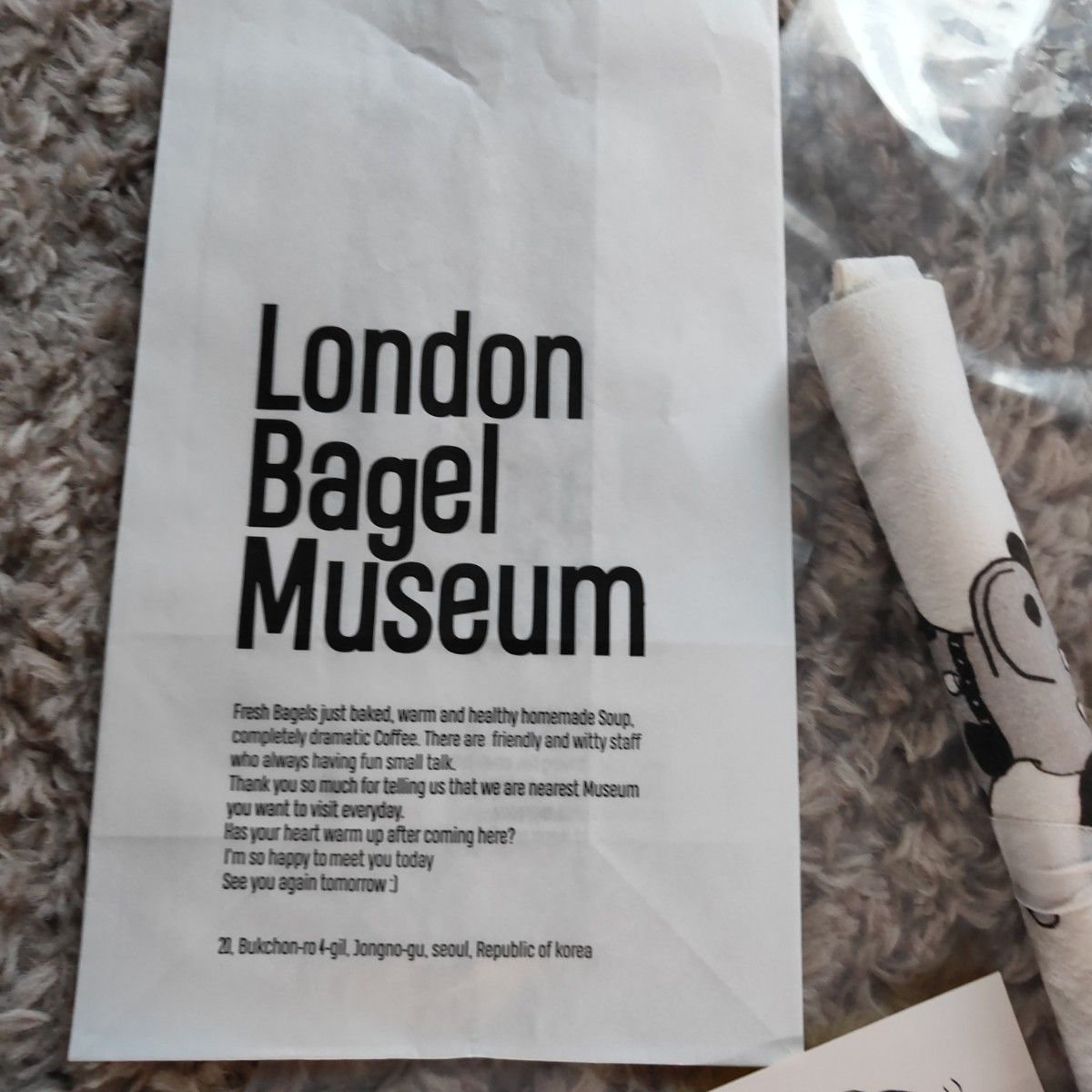 London　Bagel　Museum　犬　ミニトートバック　ロンドン　ベーグル　ミュージアム　S