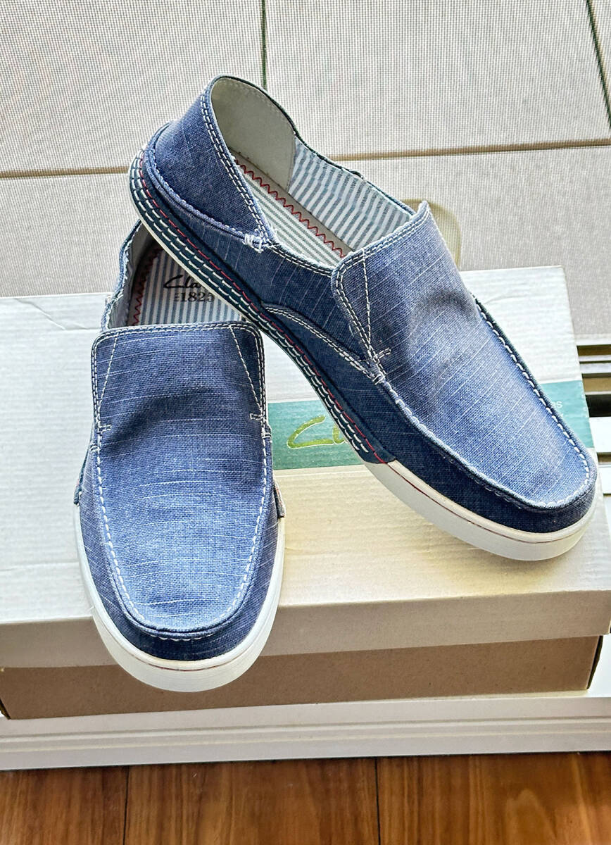 Clarks（クラークス）Slaten Free デニムキャンバス　スリッポン サイズ：8(26ｃｍ）★新品・未使用品★_画像1