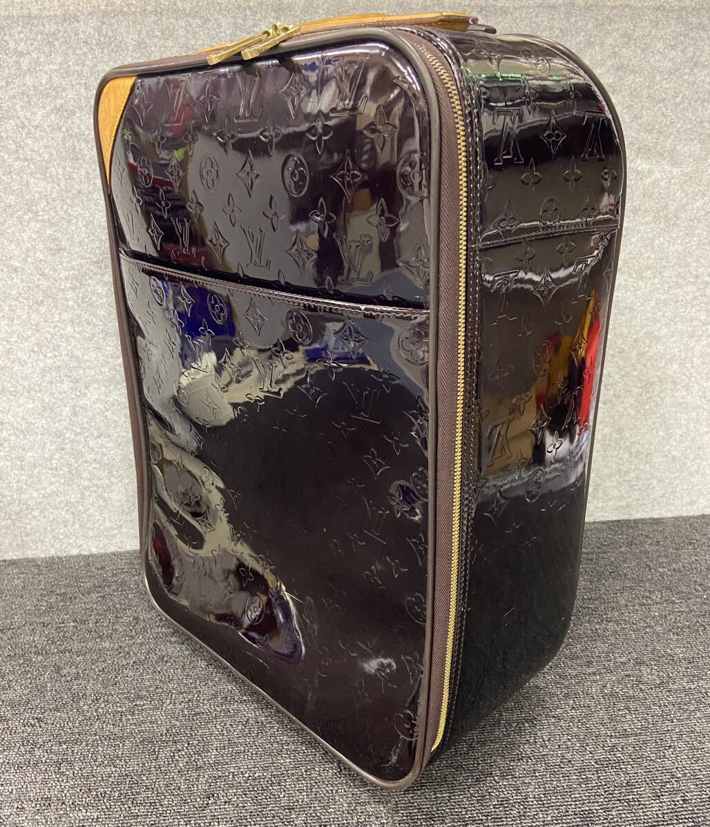 ◯【売り切り】LOUIS VUITTON ルイ ヴィトン モノグラムヴェルニ ペガス45 スーツケース キャリーバッグ トラベルケース 旅行 エナメル の画像4
