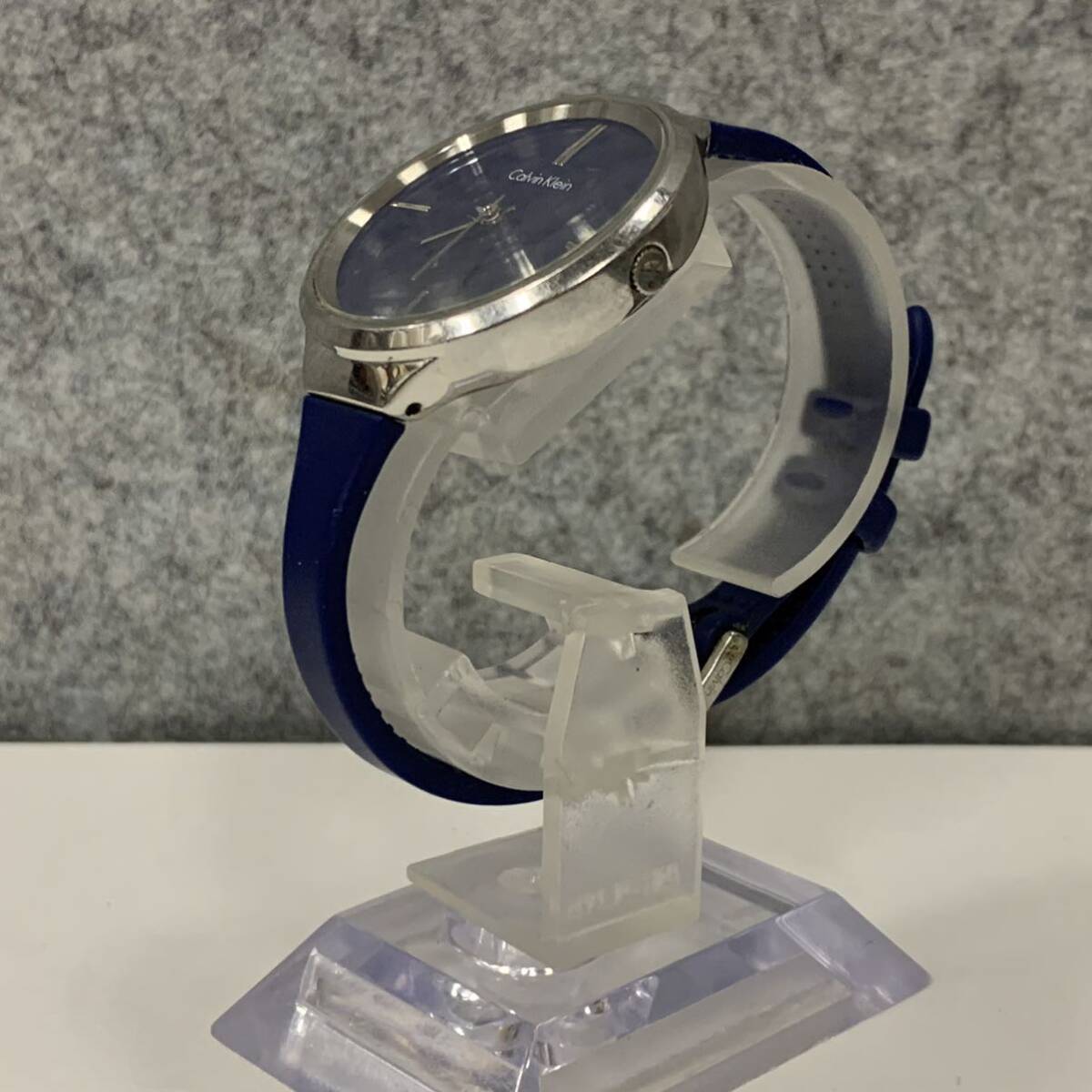□【売り切り】Calvin Klein カルバンクライン ネイビー文字盤 クォーツ 腕時計 K4U231 の画像2