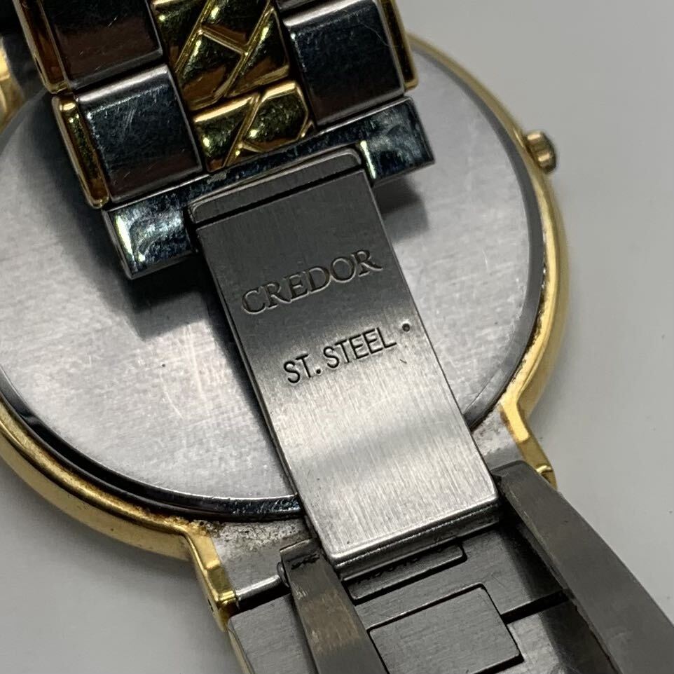 ◯【売り切り】SEIKO CREDOR（セイコークレドール）メンズ腕時計 8N70-6160 ST.STEEL+18KT クォーツ QZ の画像6