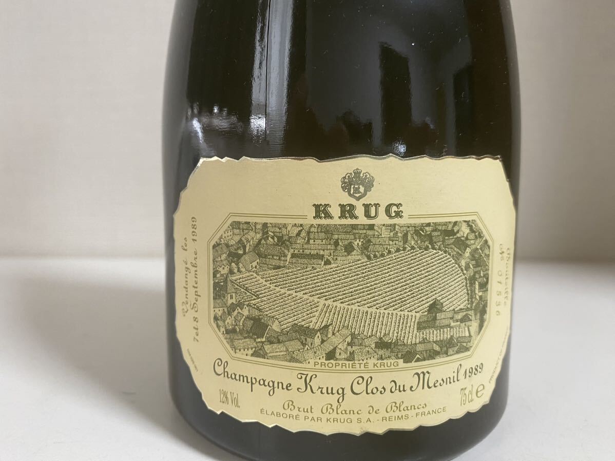 【古酒・未開栓】KRUG クリュッグ クロ・デュ・メニル 1989 750ml 12% 木箱付きの画像3