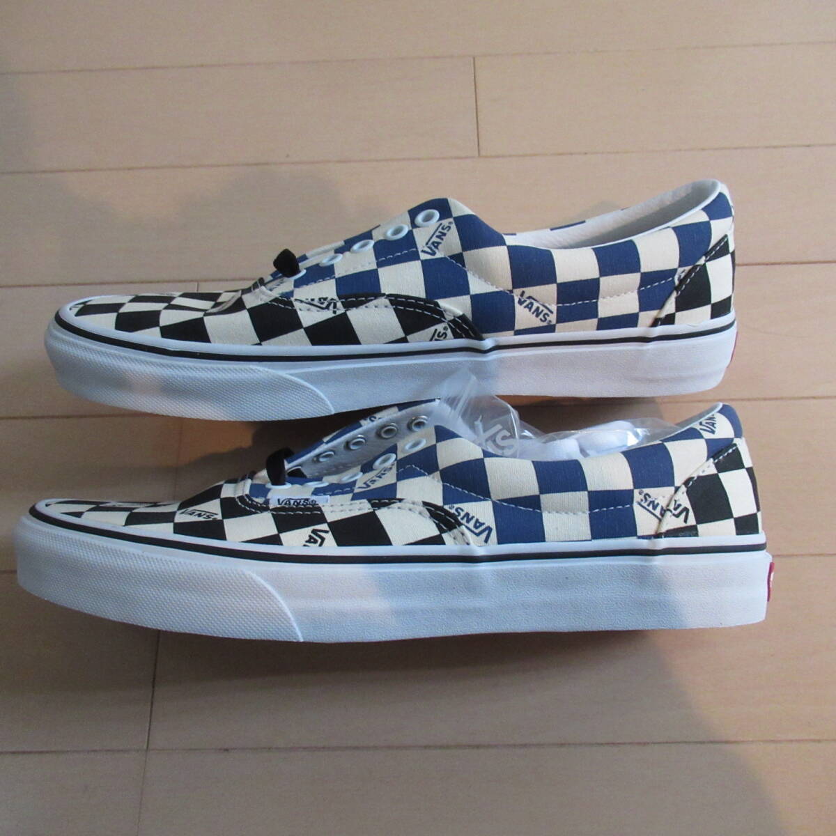 ★即決送込★新品 USA限定 US 9.5 27.5cm VANS チェッカー ERA ヴァンズ バンズ エラ スリッポン デッキシューズ 市松模様 skate surf_画像3