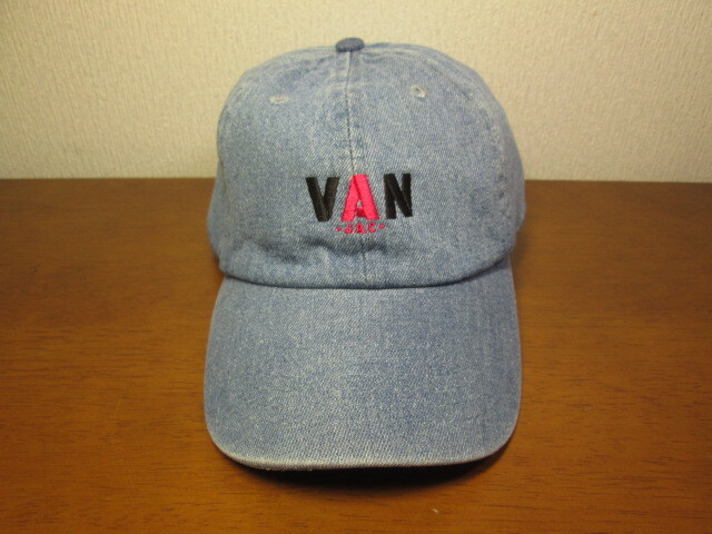新品未使用 VAN JAC ヴァンヂャケット ロゴ デニム キャップ 帽子 ビンテージウォッシュ加工 CP-09220 / SCENE Kent IVY _画像1