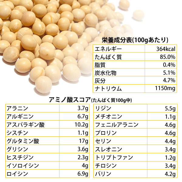 大豆プロテイン ソイプロテイン100% 1kg 国内製造品 送料無料 セール特売品_画像5