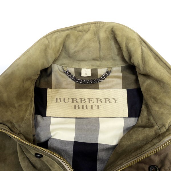 BURBERRY　BRIT　バーバリー　メンズ　スエードジャケット　Lサイズ【送料無料】中古品 used AB_画像4