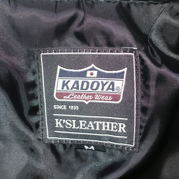 KADOYA カドヤ LKX STL 148 ライダース メンズ ジャケット Mサイズ 中古品 used Aの画像4