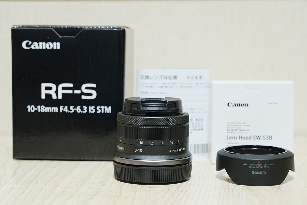 CANON RF-S10-18mm F4.5-6.3 IS STM （純正フード付き！）☆美品の画像1